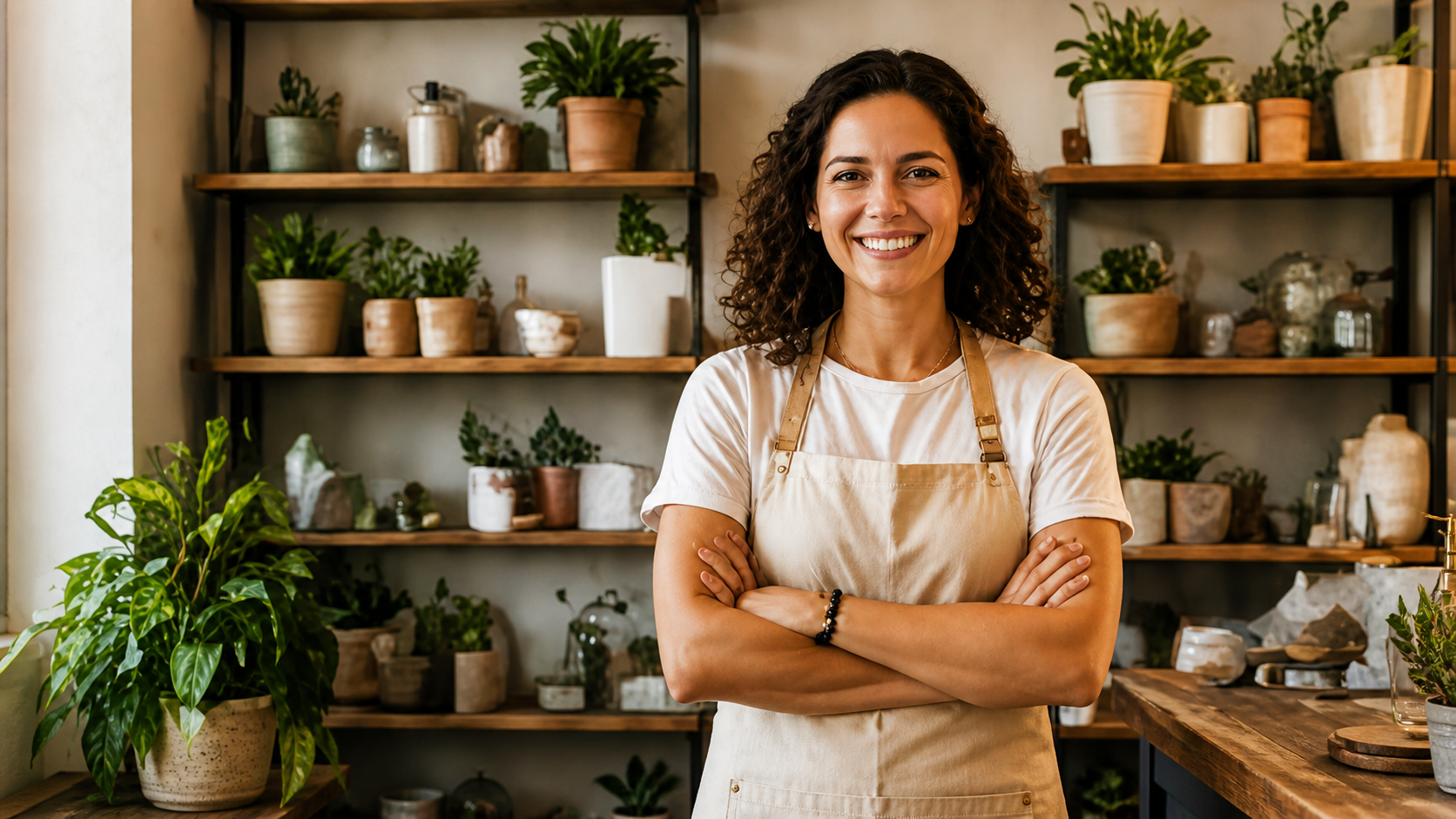 Emprendedora usando Crece